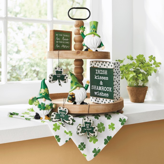 2-Tiered Decorative Tray, , large