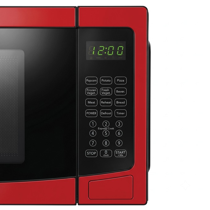 Montgomery Ward 1.1 cu. ft. Microwave Oven, Red, large