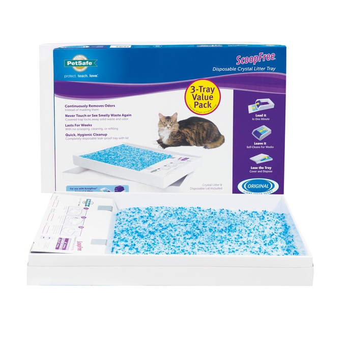 Petsafe Scoop-Free 3-Pack Disposable Crystal Litter Trays, , large
