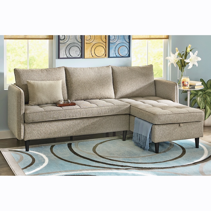 Xandor Sectional Sofa, Oat Linen, large
