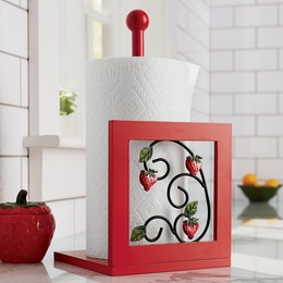 Strawberry Fields Paper Towel Holder, , large