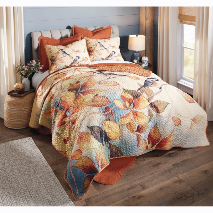 Best of Autumnal Birds Oversized Quilt Bundle - Full/Queen, , large