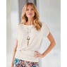 Bateau Neck Ruched Top, , large