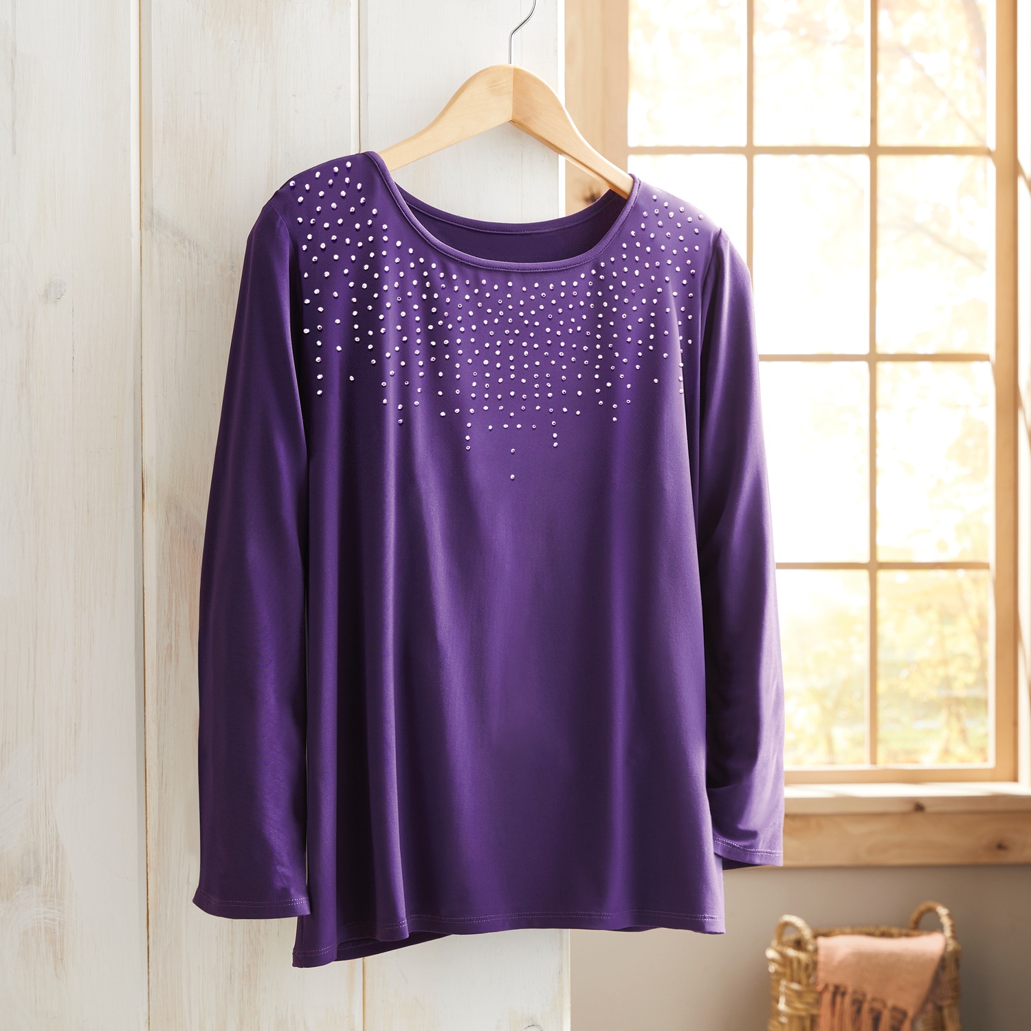 Reina Rhinestone Top | Seventh Avenue