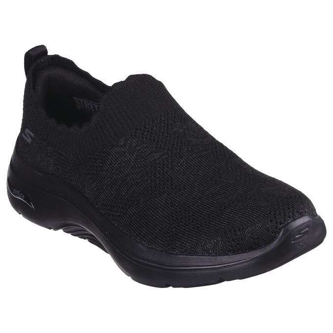 Skechers Women's GO WALK Arch Fit Rosa Linda Slip-On, Black Black, large