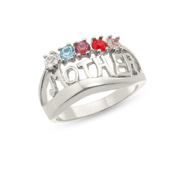 "Mother" or "Grandma" Family Birthstone Ring, , large