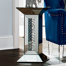 Nissa Mirror Pedestal Table, , large