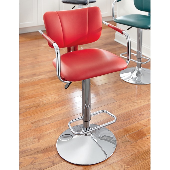 Gaslift Bar Stool, Red, large