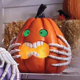 Digital-Eyed Pumpkin Figure, , large