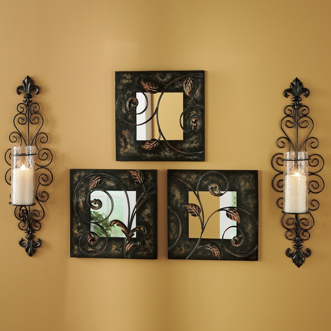 Set of 2 Della Corte Sconces, Black, large