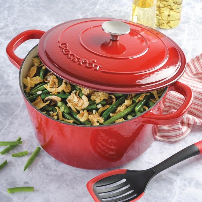 Crock Pot Artisan 7-qt. Enameled Cast Iron Round Dutch Oven with Lid, , large