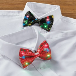 Lotsa Lites Flashing Holiday Bow Tie, , large