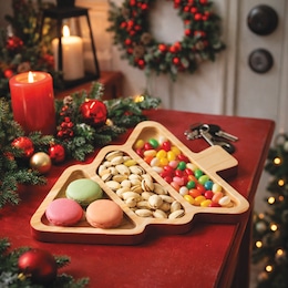 Christmas Tree Wood Plate, , large