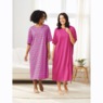 2-Pack Cotton Knit Henley Nightshirts for Women, , large