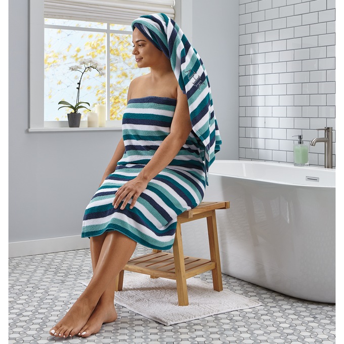 Set of 2 Serene Bath Sheets, , large