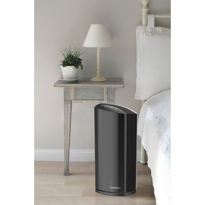 Lasko LP450 Air Purifier with Odor Reduction, Black, large