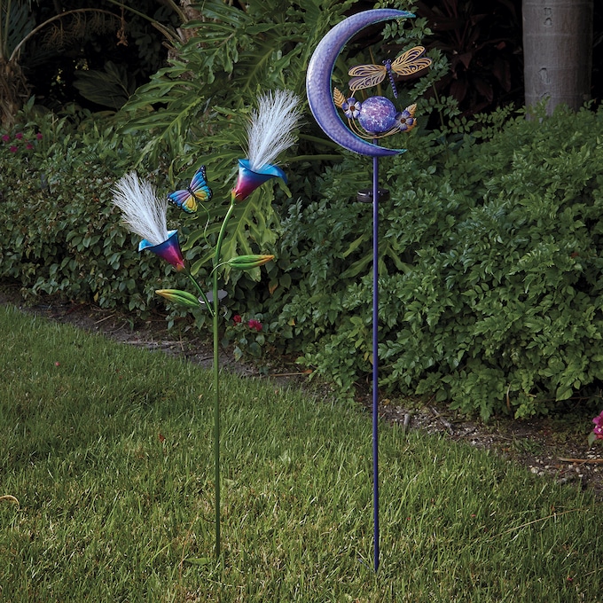 Dragonfly Moon Solar Stake, , large