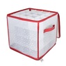 Simplify 27-Count Ornament Storage Organizer, Red, large