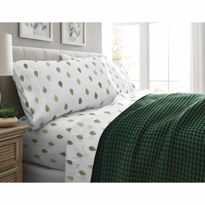 Leaf Microfiber Sheet Set, , large