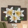 4-Piece Lit Lilies Wall Art Set, , large
