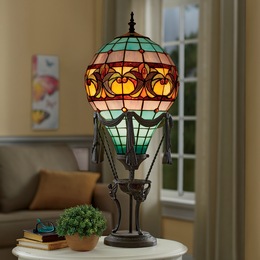 Stained Glass Air Balloon Table Lamp, , large