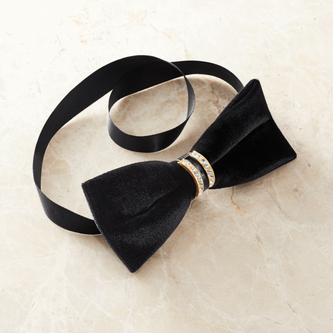 Velvet Bow Tie, , large