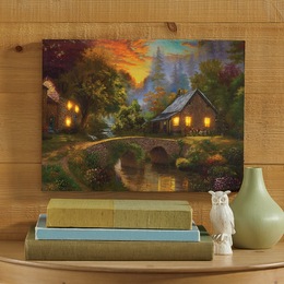 Lit Cabin Escape Wall Art, , large