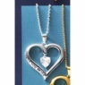 Cubic Zirconia Heart Love You More Pendant, , large