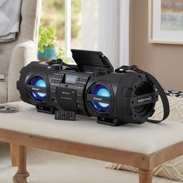 Emerson MP3/CD Bass Reflex Boom Box &amp; PA System with Bluetooth, , large