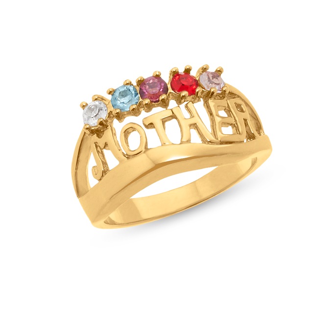 "Mother" or "Grandma" Family Birthstone Ring, , large