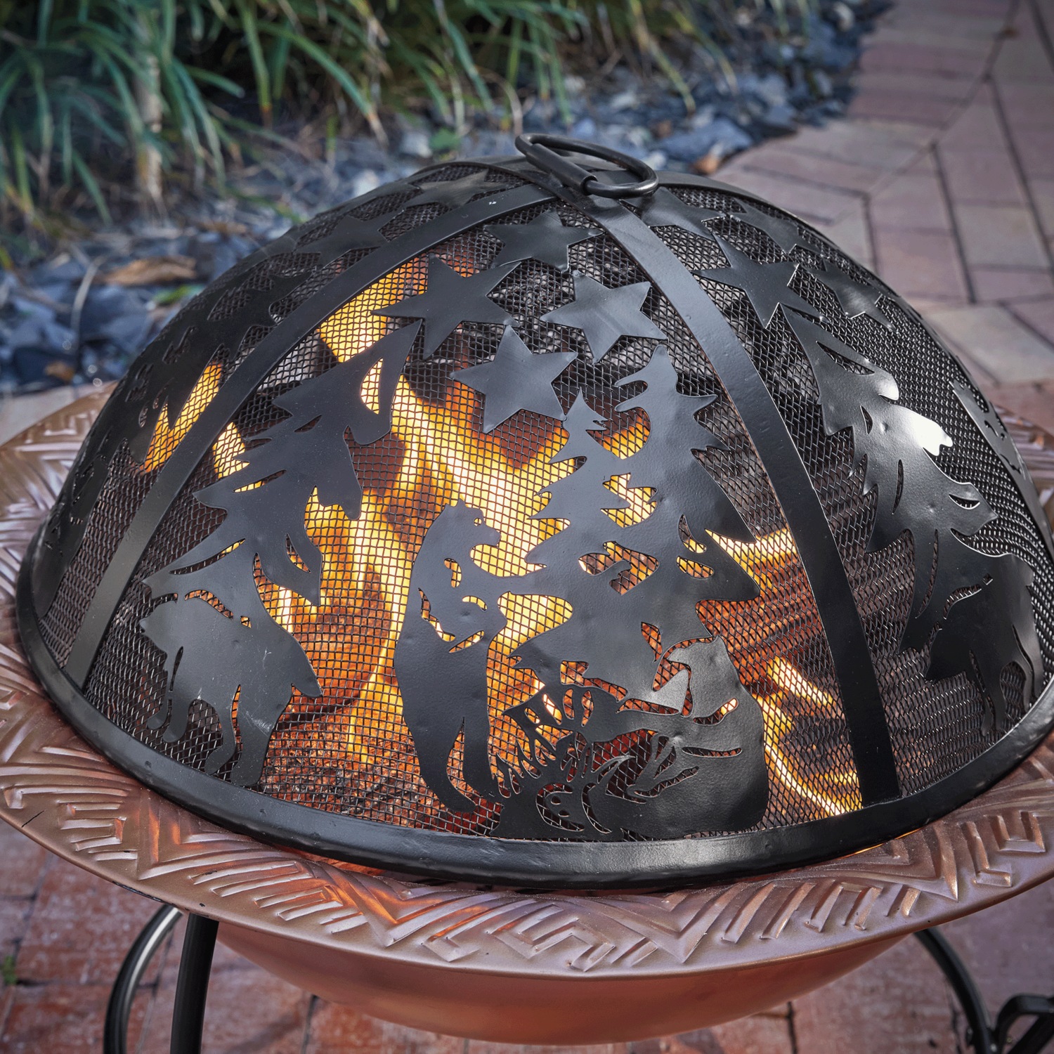 Bears in the Woods Laser-Cut Firepit | Seventh Avenue