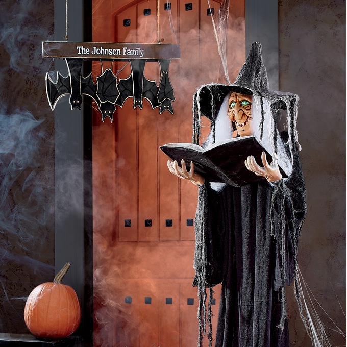 Lit Chunky Wood Cutouts Halloween Bat Family, , large
