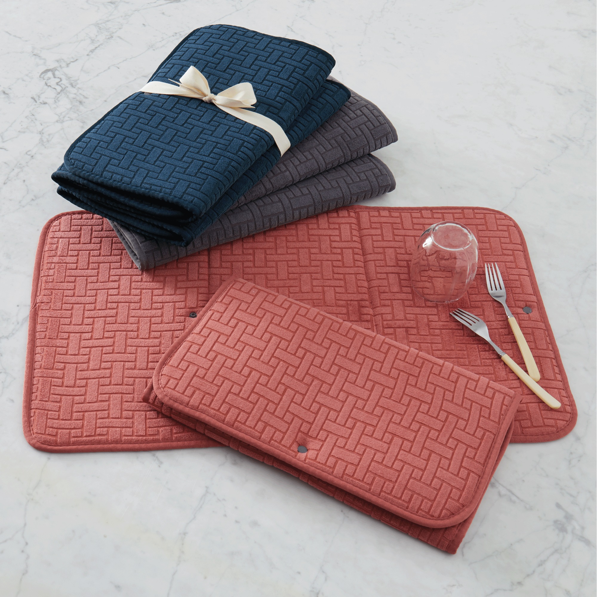 Set of 2 Kitchen Drying Mat, , large