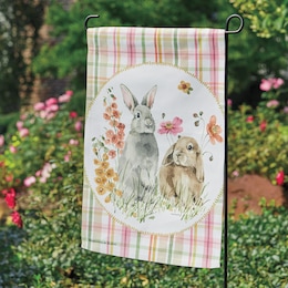 Spring Bunnies Garden Flag, , large
