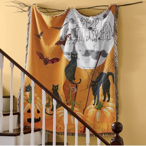 Pumpkin Patch Tapestry Throw, , large