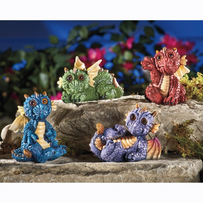 Set of 4 Baby Dragons, , large