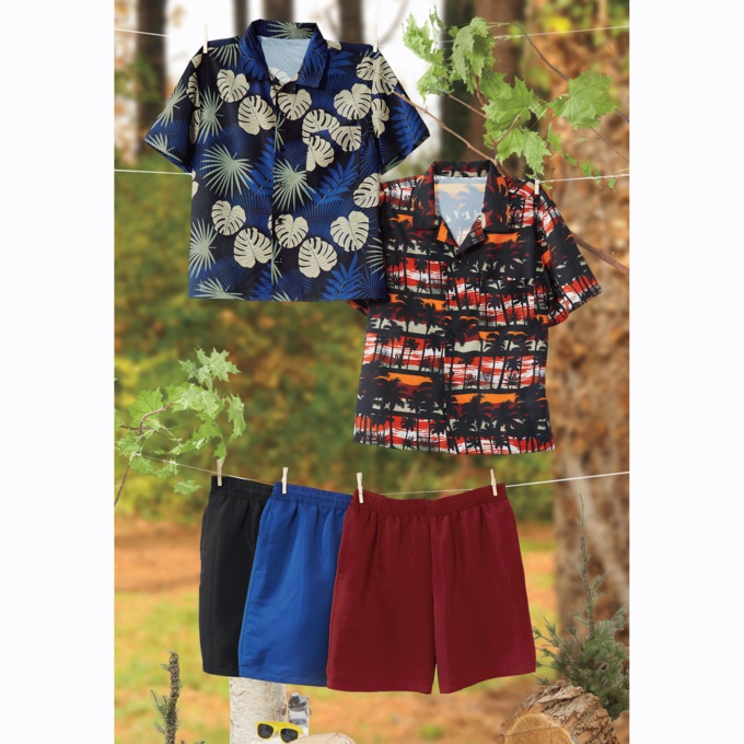 Outdoor Short-Sleeve Camp Shirt, , large