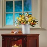 Lit Butterfly And Daisy Faux Floral Arrangement, , large