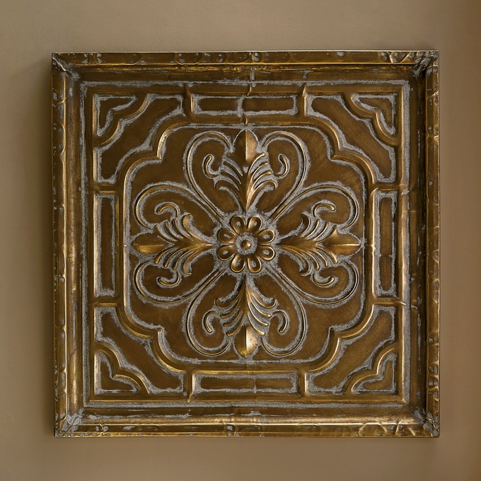 Medallion Embossed Metal Art, , large