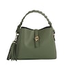 Braid Handle Satchel, Olive, large