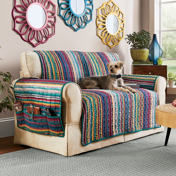 Bright Stripe Furniture Protector Seventh Avenue