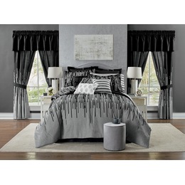 Gilda Comforter Set with Curtains, 30 Pieces, , large