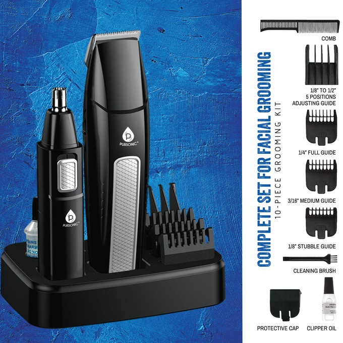 Men's Grooming Kit with Stand , , large