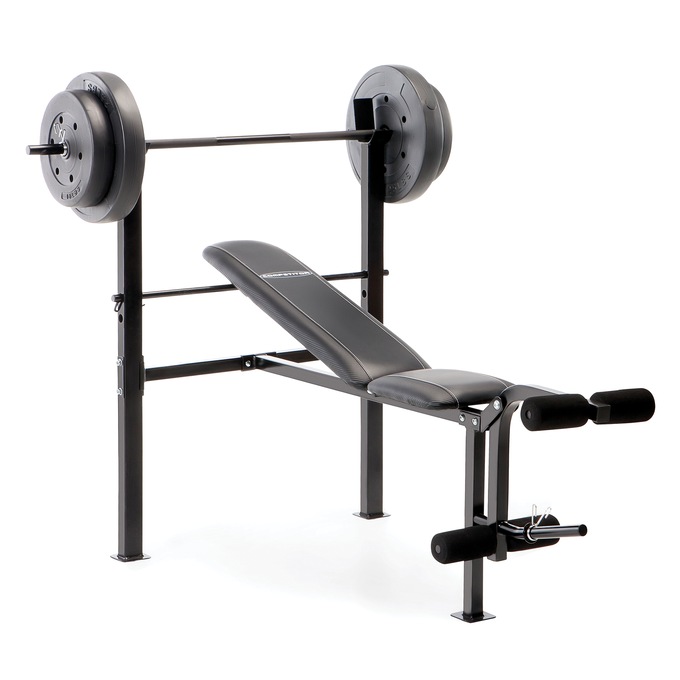Adjustable Bench with 80-Lb. Weight Set, , large