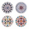 Set of 4 Mikasa Painted Medallion Appetizer Plates, , large