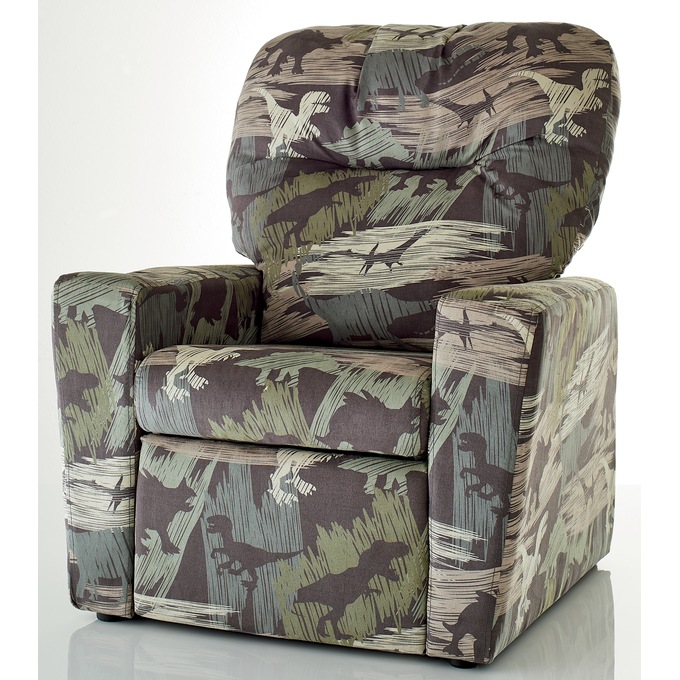 Kids Recliner with Cup Holder, Dinosaur, large