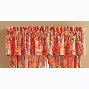 Bright Paisley Valance, , large