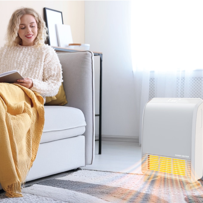 Handy Heater Wall-Mountable Room Heater, White, large