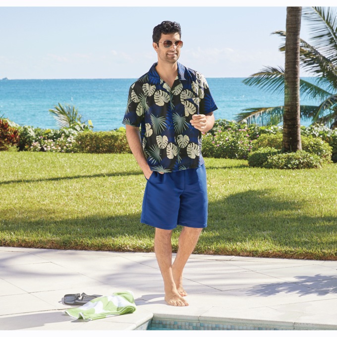 Outdoor Short-Sleeve Camp Shirt, , large
