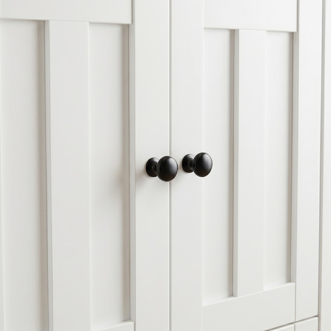 Katie Tall Cabinet with 8 Doors, Black White, large